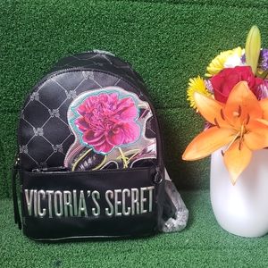 Victoria secret - Black Pink Flower Backpack